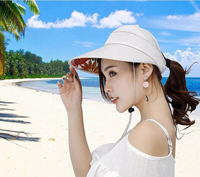 

Outdoor Sun Hats for Women Wide Brim UV Protection Sun Hat Summer Beach Packable Visor