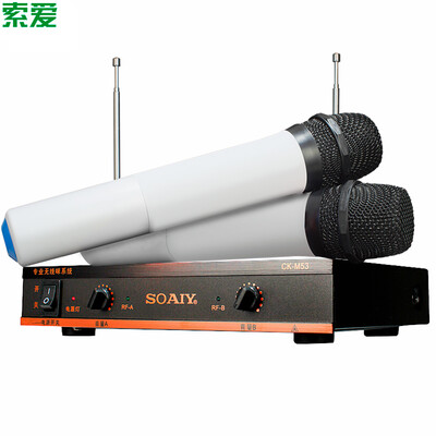 

Sony Ericsson soaiy CK-M53A Home KTV Karaoke Computer K song one for two sets of wireless microphone microphone hands wheat microphone white