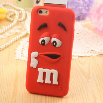 

Cute Humorous Funny 3D Soft Silicone Rubber Skin Cover Case For iPhone 6 RED