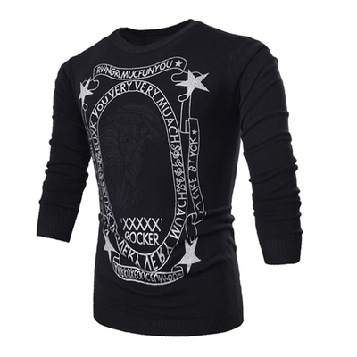 

Zogaa New Men's Sweater Stamp All-match Korean