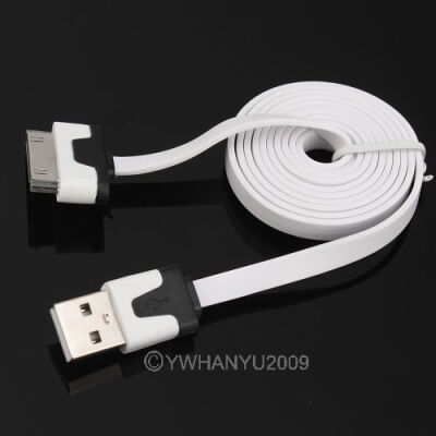 

New Rose 1M Flat USB Data Phone Cable Charger Cable Lead For iphone 4/4S/Ipad