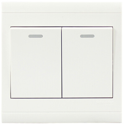 

Schneider переключатель переключатель переключатель двойной открытый один переключатель управления с флуоресцентным индикатором A5 блестящей серии белый