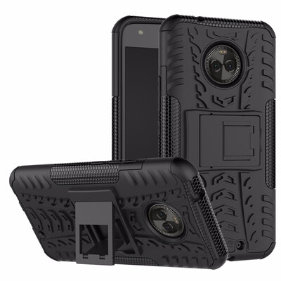 

Goowiiz Phone Case For Motorola Moto X4CC Plus Armor Tire Texture Rugged Protection PCTPU Full Protection
