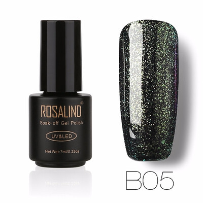 

ROSALIND Gel 1S 7mlL Chameleon Color B01-12 UV LED Glitter Gel Nail Polish Nail Art Chameleon Shimmer Permanent gel lacquer