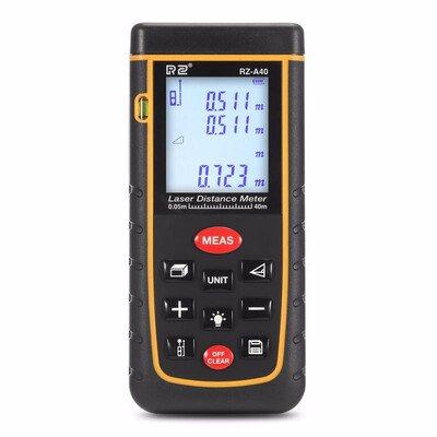 

RZ A40 Portable Laser Distance Meter 005 to 40m with Bubble Level High Accuracy Measurement