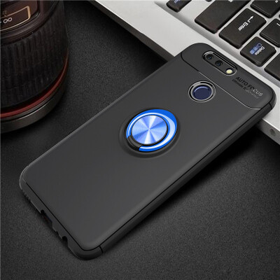 

Huawei Honor 9V9 Luxury Metal Ring Magnetic Bracket Shockproof Cooling TPU Phone Case