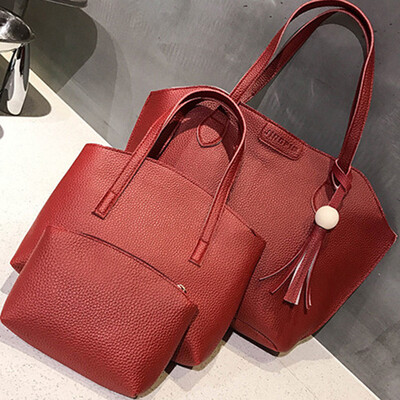

Womens New Three-piece Korean Tide Wild Large Capacity Shoulder Bag