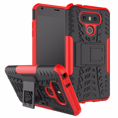

Goowiiz Phone Case For LG G6V20 Armor Tire Texture Rugged Protection PCTPU Full Protection