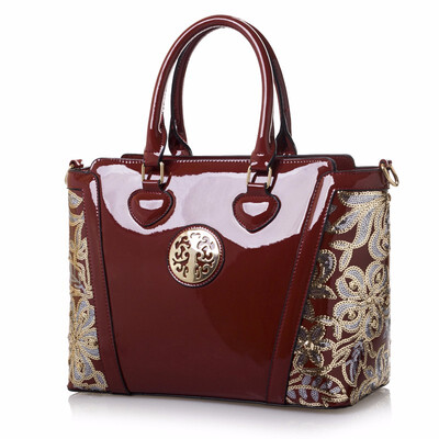 

2018 new spring women handbag fashion Flower embroidery Ladies Brand PU leather tote bag high quality shoulder messenger bag