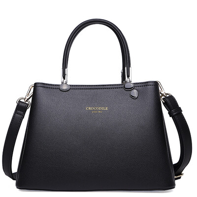 

Crocodile Shirt CROCODILE Womens Fashion Handbags OL Classic Shoulder Large Capacity Bag 12824014-01 Black