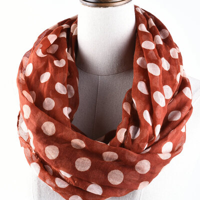 

Guttavalli New Arrival Fashion Women Dot Ring Scarves Small Print Dots Loop Shawl Female Round Soft Infinity Nice Chevron Scarf