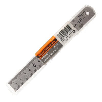 

Steel Shield SHEFFIELD S079006 Stainless steel ruler metric drawing steel ruler double-sided scale steel ruler 15 cm cm