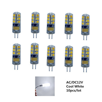 

10Pcs G4 7W High End Силиконовый светодиодный кристалл Mini lamp AC / DC12V Свет канделябра Замените галогенную лампу Теплый белый Cool