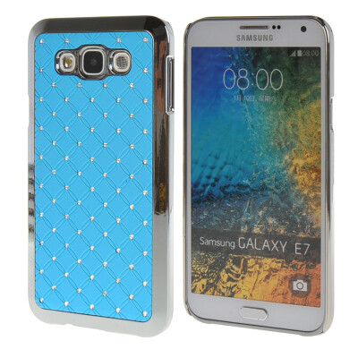 

MOONCASE Galsxy E7 Case Hard Luxury Chrome Rhinestone Bling Star Back Case Cover for Samsung Galsxy E7 Blue