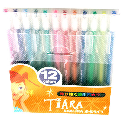 

Sakura Sakura PGB12TN Star Treble Set 12 colors 12pcs DIY Pen Strobe Flash Pen Graffiti Greeting Greeting Greeting Gel