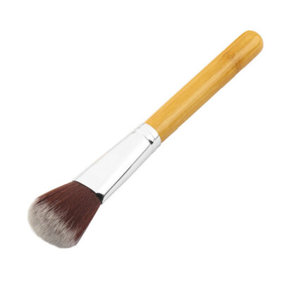 

New Bamboo Handle Synthetic Fiber Cosmetic Blush Brush Makeup Tool Burlywood&Silver