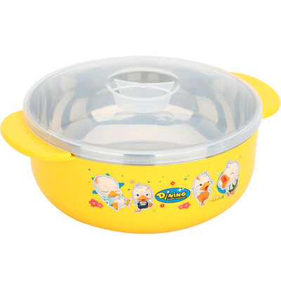 

Jingdong supermarket the United States kitchen maxcook 304 stainless steel bowl 250ml double insulation MC7733-A with a cover anti-hot drop