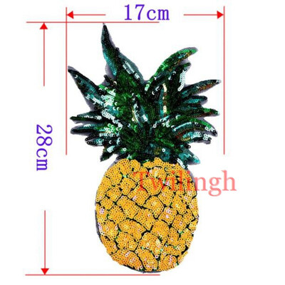 

twilingh Patches Sewing Iron-On Accessories Big Fruit Embroidered Sequined Patches For Clothing
