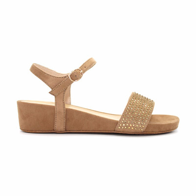 

Women Ladies Diamante Sandals With Transfer Comfy Party Shoes