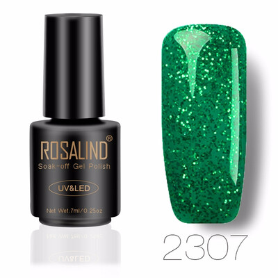 

ROSALIND Gel 1S 7ML Color Diamond Series Glitter Nail Gel Polish UV LED Soak-Off Nail Art Base Top Coat Needed gel lacquer