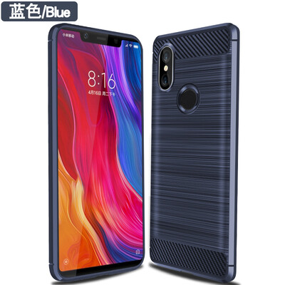 

Soft Silicone Case For Xiaomi Mi8 TPU Carbon Fiber Brushed Case For Xiaomi 8 8SE Mi8 Mi 8 SE Cover Shockproof Cases