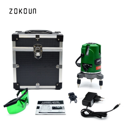 

EU plug 635nm 5 lines 6 points green laser level 360 degree rotary Self leveling cross laser line level with outdoor mode