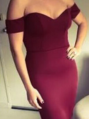 

Sexy Strapless Back Zipper Skinny Cocktail Dress