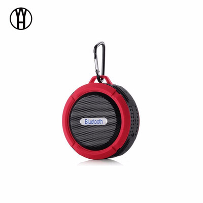 

WH C6 Mini Wireless Bluetooth Speaker Waterproof stereo Portable Hook Aluminum Handsfree TF Card Music Player Suction Cup for phon