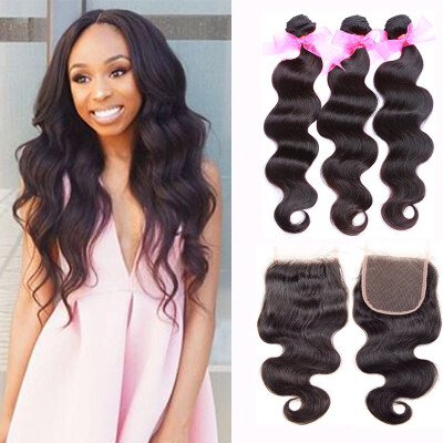 

Dream Like Peruvian Virgin Hair Body Wave Human Hair 3 Bundles with Closure