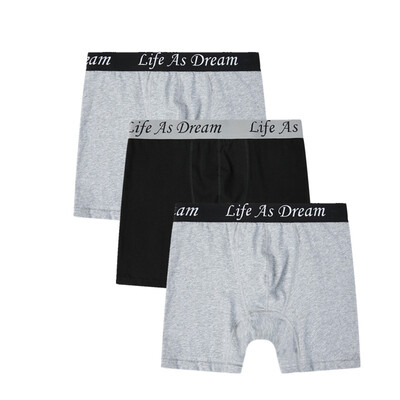 

3pcs Fashion Men Shorts Boxer Antibacterial Comfortable Long Leg Short Leg Mens Boxers Shorts Male Underpants Man Underwear