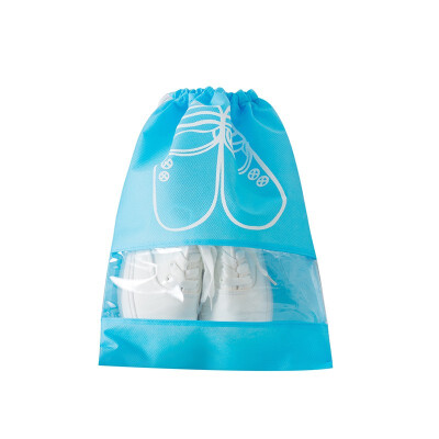 

YINUO Waterproof Shoes Storage Bag Pouch Portable Travel Organizer Drawstring Bag Cover Non-Woven Laundry Organizer &L Size