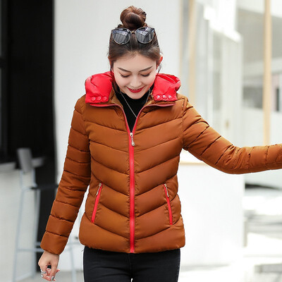 

2018 Winter coat cotton womens short down cotton pad large size slim coat small cotton jacket