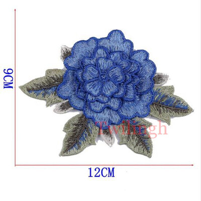 

Twilingh Red Rose Embroidered Flower Mixed Color Lace Flowers Sew On Patch Stickers Applique For Women Clothing