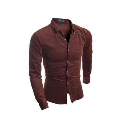 

Zogaa New Men' Shirt Corduroy