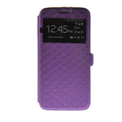 

MOONCASE New Fashion Leather Side Flip Wallet Card Stand Pouch ЧЕХОЛ ДЛЯ Samsung Galaxy S6 Purple