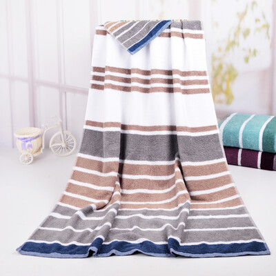 

Matt towel home textiles pure cotton plain weak twist stripes increase bath towel movement wave gray 440g / article 75 * 150cm