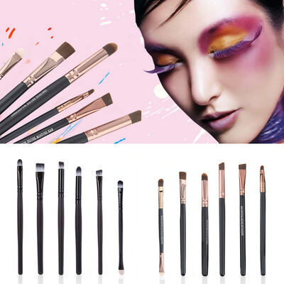 

6PCS Макияж Кисти набор косметики Тени для век Карандаш для глаз носа Smudge Tool Kit