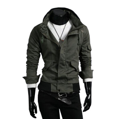 

Zogaa New Men's Coat Thick Stand Collar Casual