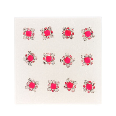 

6pair fashion 18mm Fluorescent Rhinestone Earring Round Bead Stud Earrings