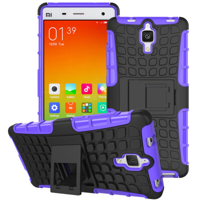 

MOONCASE шин Текстура Hybrid Kickstand PC + TPU Полное Прочный защитный 2 в 1 чехол для Xiaomi 4 M4 MI4