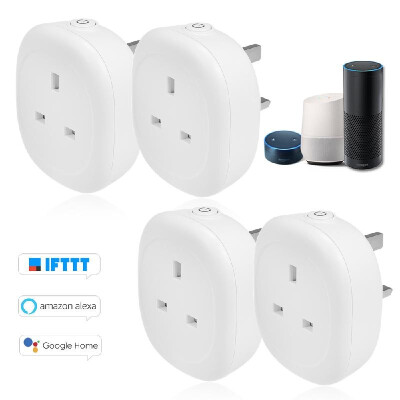 

Wifi Smart Socket with Energy Monitoring Function Big OnOff Switch Button Smart Alexa Outlet Support APP Remote Control Timing Fu