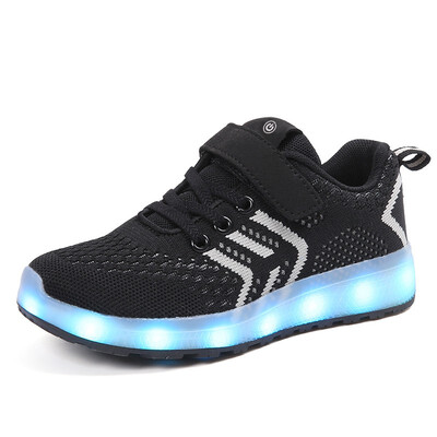 

New 25-37 USB Charger Glowing Sneakers Led Children Lighting Shoes BoysGirls illuminated Luminous Sneaker