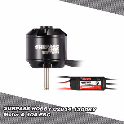 

SURPASS HOBBY 2208 1350KV 14 Poles Brushless Motor 20A ESC 2-4S for RC Airplane Fixed-wing Glider Warbirds