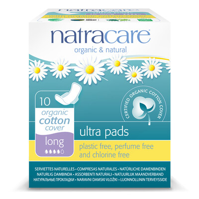 

Natracare British imports of natural cotton ultra-thin flap sanitary napkins plus night with 10 pieces of 300mm