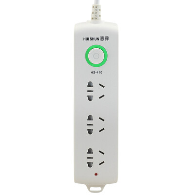 

Huishun HSISH HS-410 three 6-meter total control switch copper core integrated anti-shock plug with child protection door long line socket row plug wiring board plug board