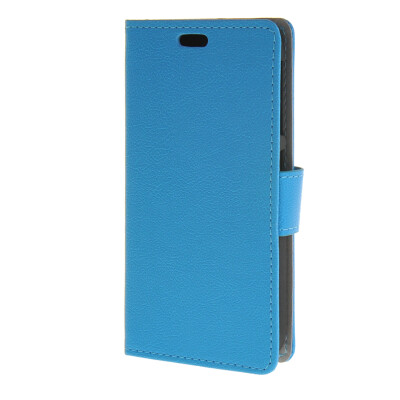 

MOONCASE Simple Leather Flip Wallet Card Slot Stand Back чехол для HTC Desire 320 Blue