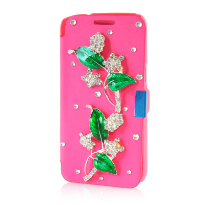 

MOONCASE Luxury Flower Crystal Leather Side Flip Wallet Pouch Case Cover for Samsung Galaxy Express 2 G3815