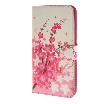 

MOONCASE Plum flower style Leather Side Flip Wallet Card Slot Stand Pouch Case Cover for Microsoft Lumia 640  / a04