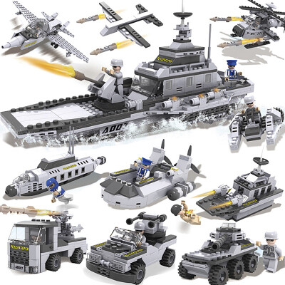 

COGO 8-in-1 Military Aircraft Building Blocks Set Military aircraft carrier eight in one