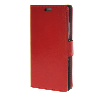 

MOONCASE Smooth PU Leather Flip Wallet Card Slot Bracket Back Case Cover for Huawei Ascend P8 Red